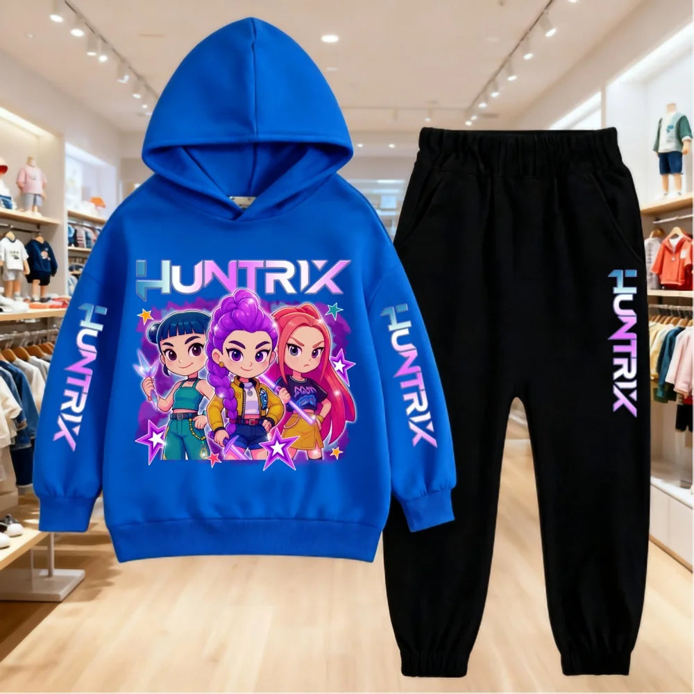 2025 K-Pop Demon Hunters Kids Hoodie Set
