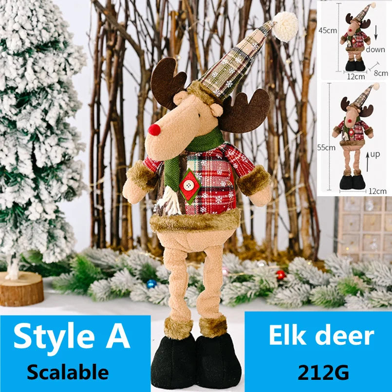 Reindeer Snowman Christmas Standing Doll - Gracey Olivia Boutique