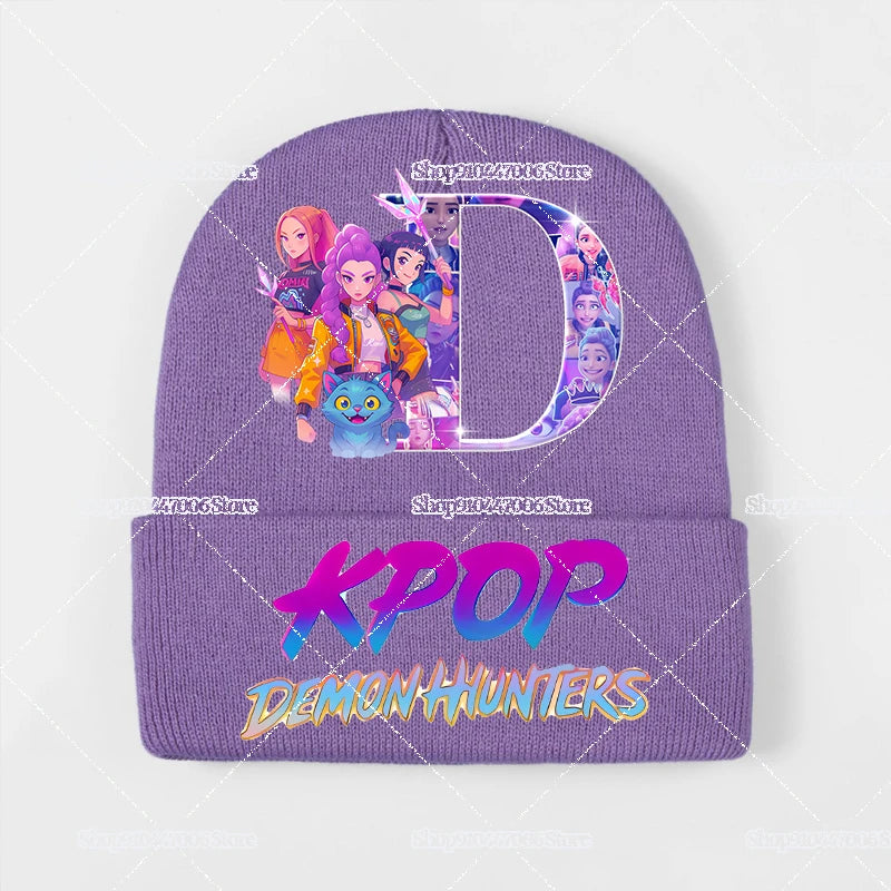 K-pop Demon Hunters Letter A-Z Knit Hat