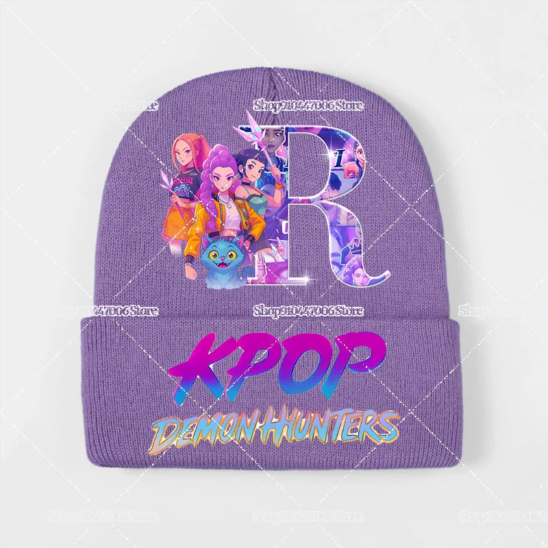 K-pop Demon Hunters Letter A-Z Knit Hat