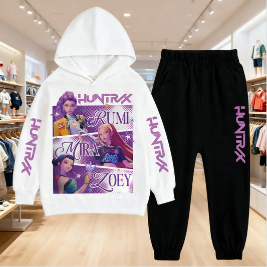 2025 K-Pop Demon Hunters Kids Hoodie Set